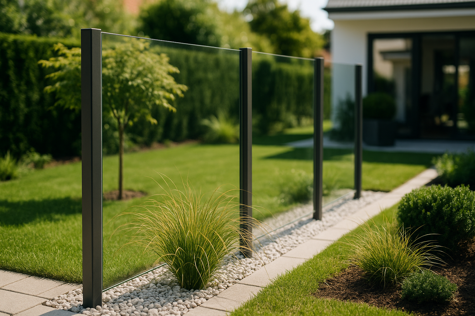 Moderner Garten, Mehr Sichtbarkeit: Glaszäune Als Designelement